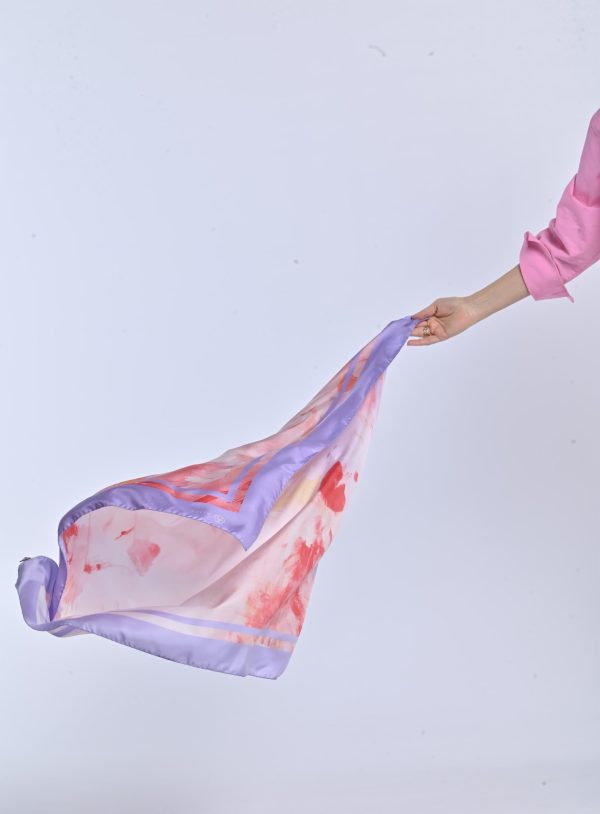 Lovers Silk Twill Scarf 90x90 cm - imagine 4