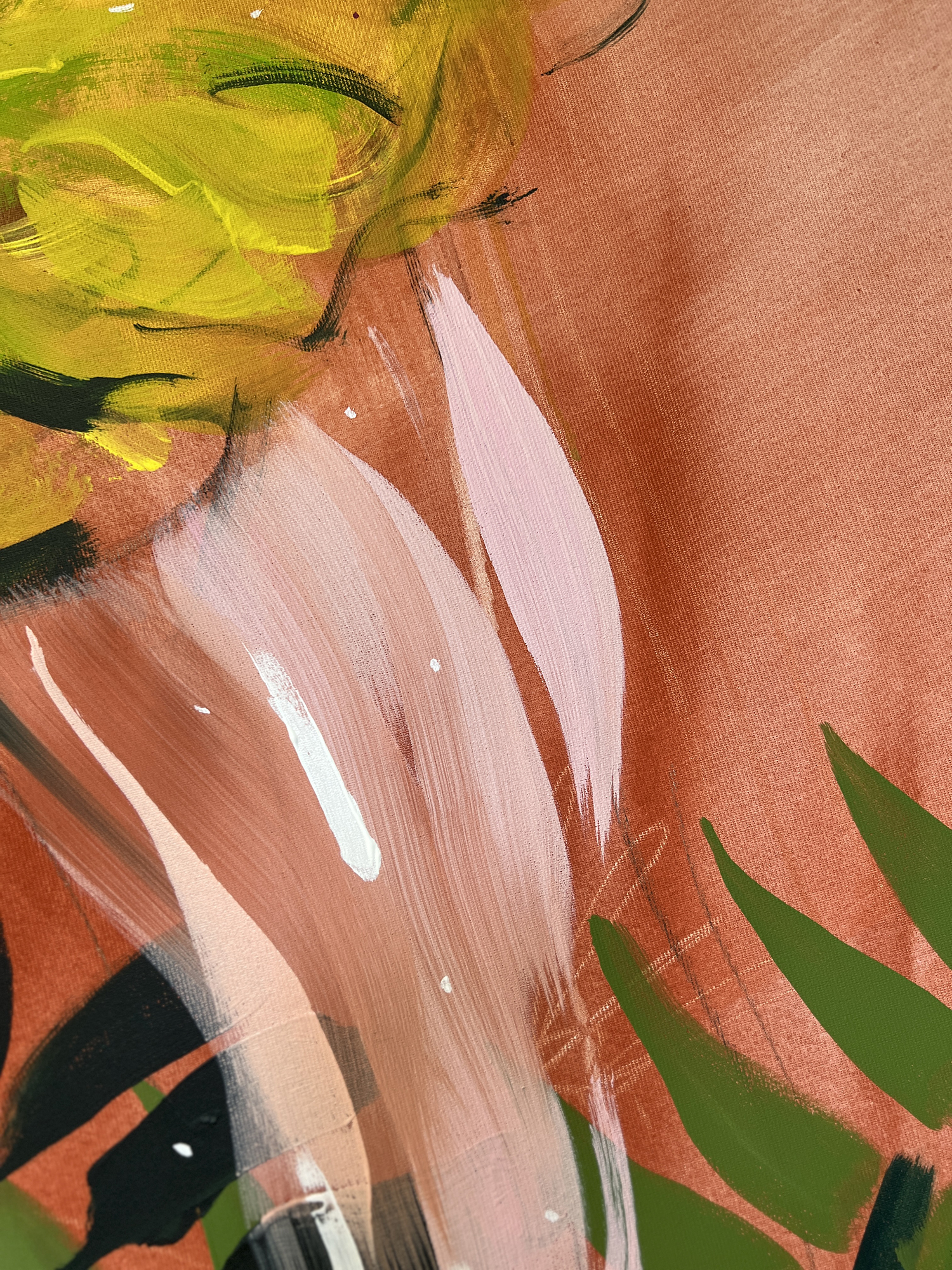 Sânziene Large Abstract Painting 100x160cm - imagine 3