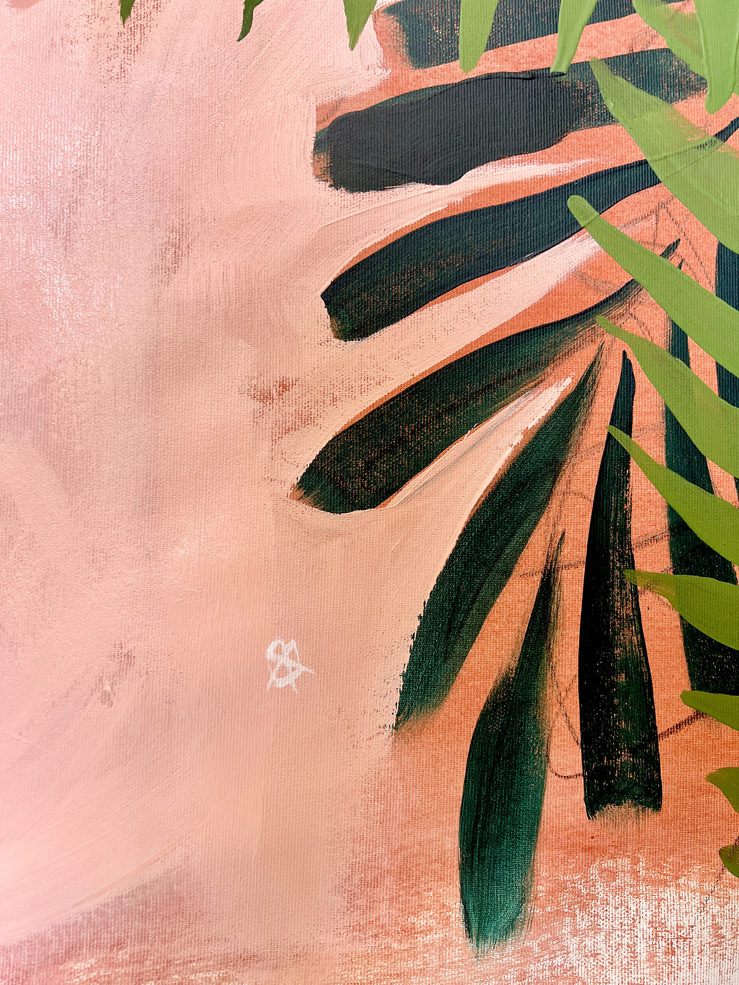 Sânziene Large Abstract Painting 100x160cm - imagine 5