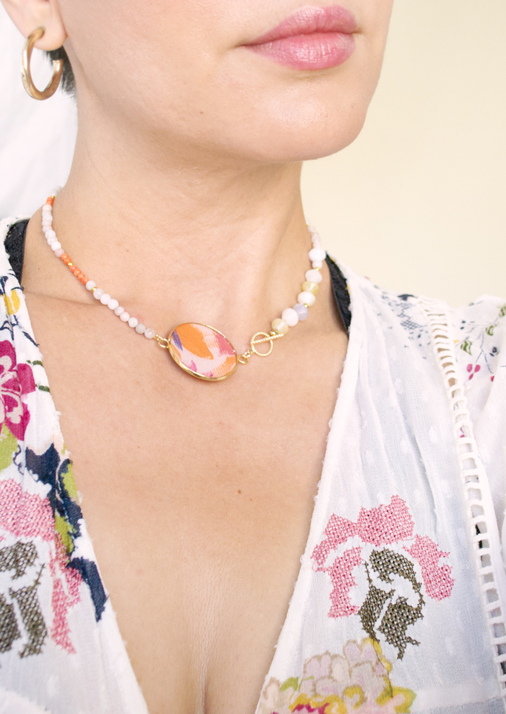 Gourmand gemstones and art necklace - Image 3