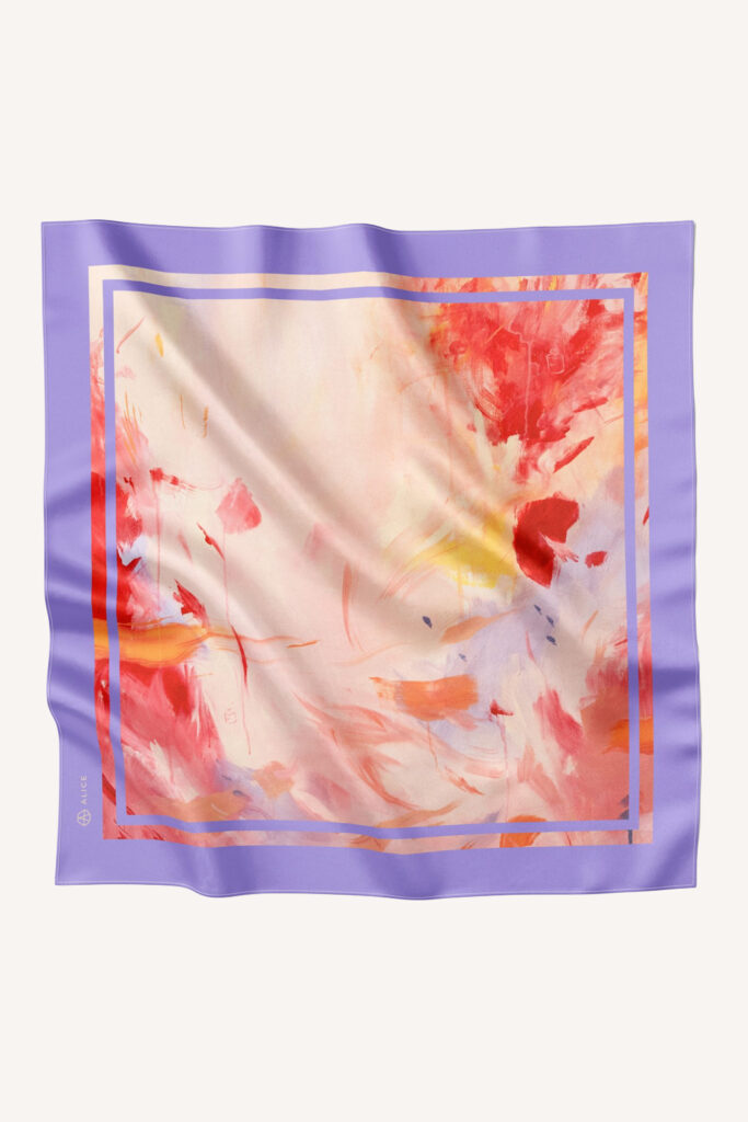 Lovers Silk Twill Scarf 90x90 cm